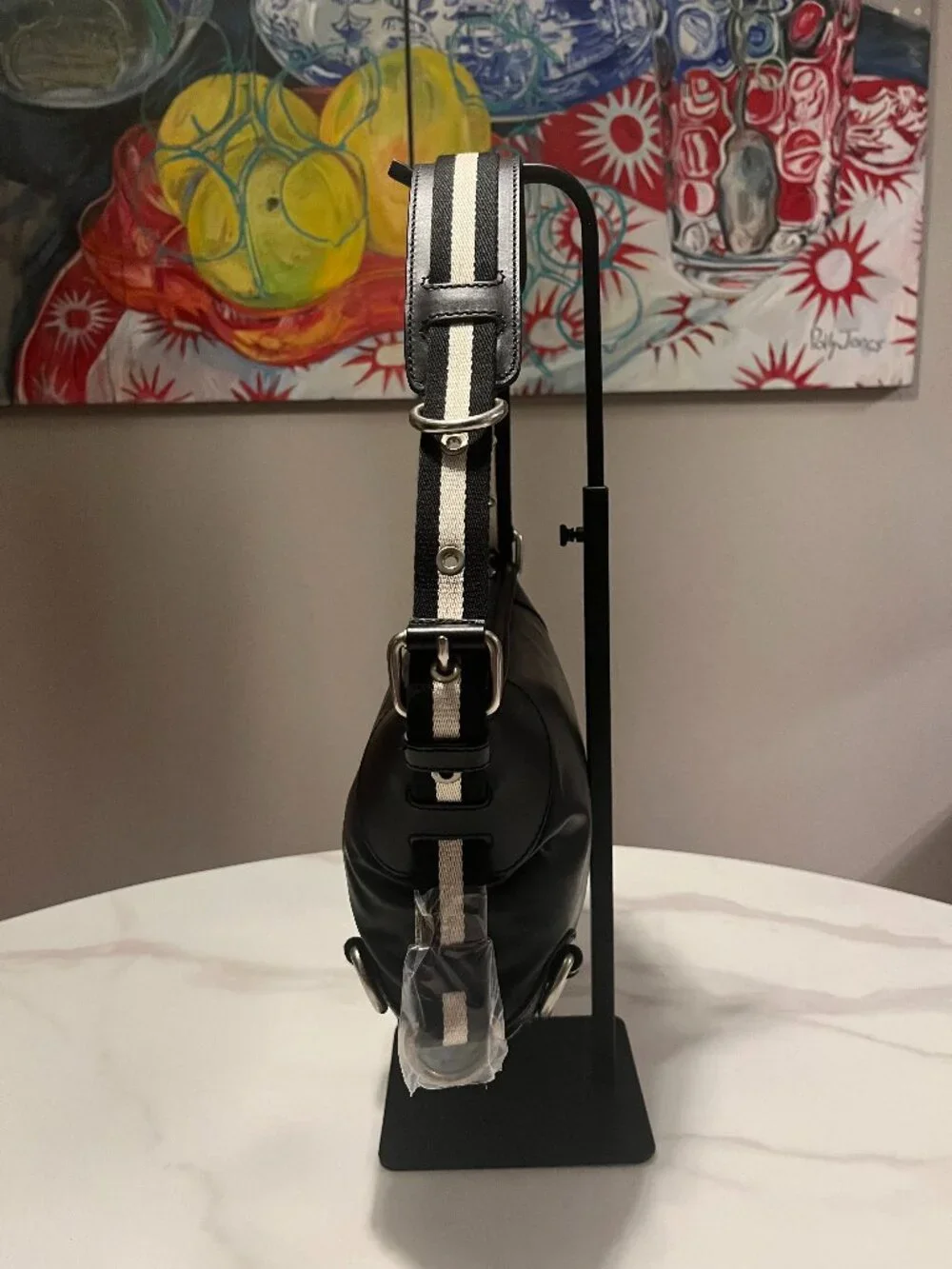 Bally Black Leather Hobo Shoulder Bag + Dust Bag - Picture 5 of 15